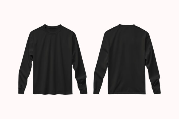 Polo Manga Larga Negro